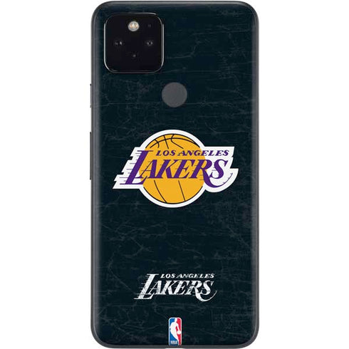 NBA Los Angeles Lakers Black Primary Logo Google Pixel 5 Skin
